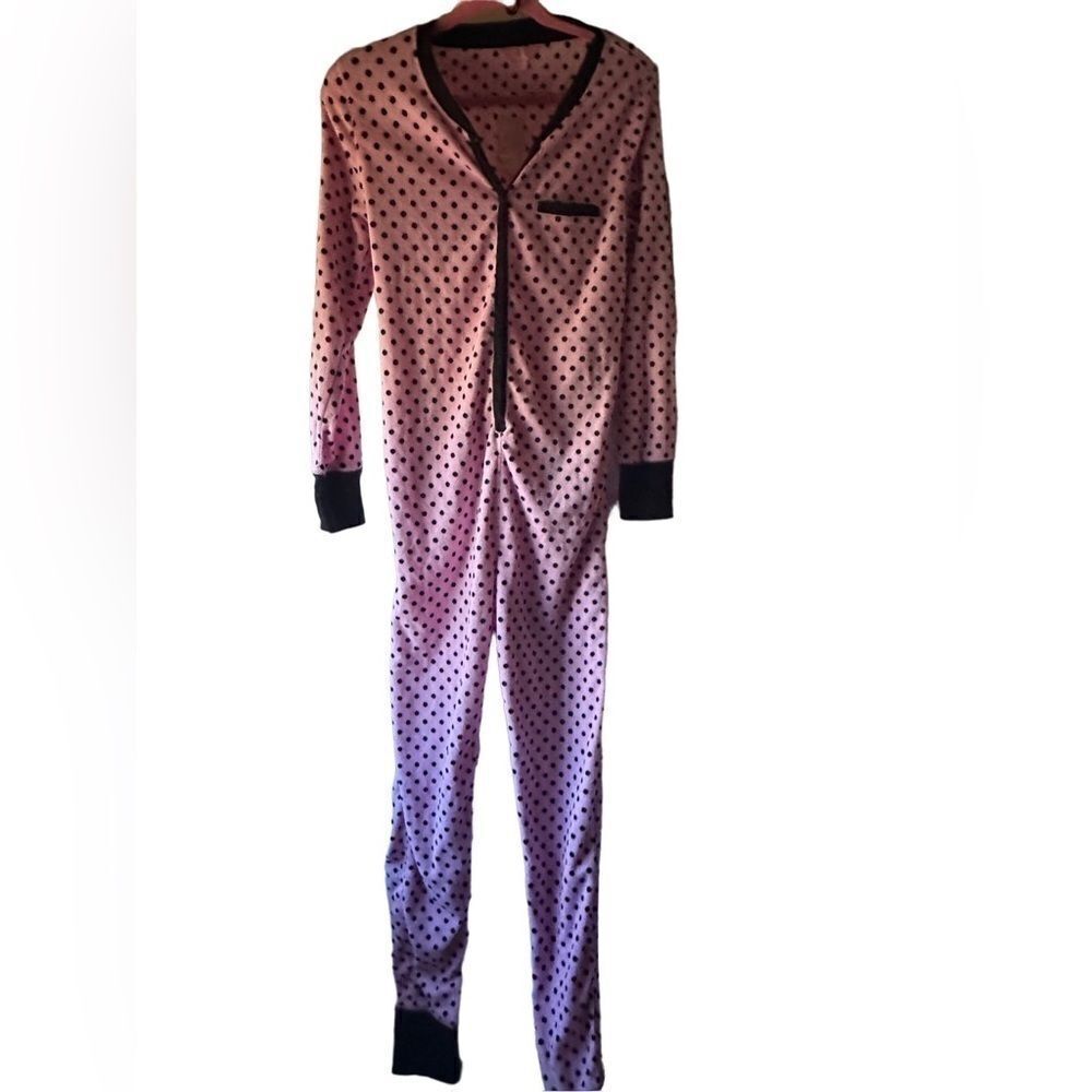 Nwt Bella pink/black polkadot onesies sz S